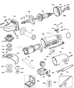 Part Location Diagram of 939539-00 DeWALT Carbon Brush